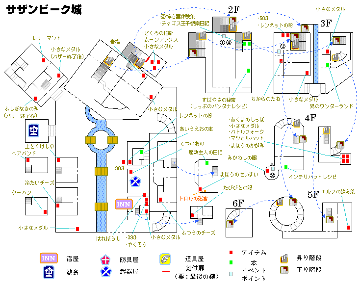 サザンビーク城の地図